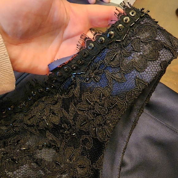 Eliza J. Navy/Black Lace sleeveless dress - Picture 17 of 17